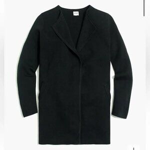 J. Crew Factory women's Vanessa sweater jacket coat black medium cotton open